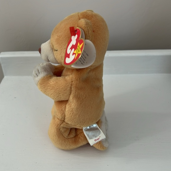NWT Vintage Original 1998 Ty Beanie Baby “Hope” With Error Tags - Picture 2 of 5